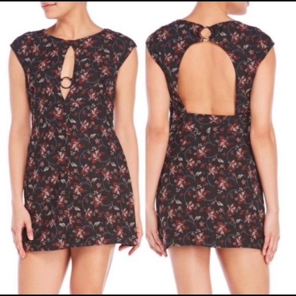 Free People Low Cut floral mini dress - Picture 2 of 7